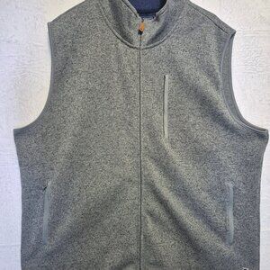 NWT Crown & Ivy Performance Mens Size XL Full Zip Sleeveless Gray Vest Outdoor